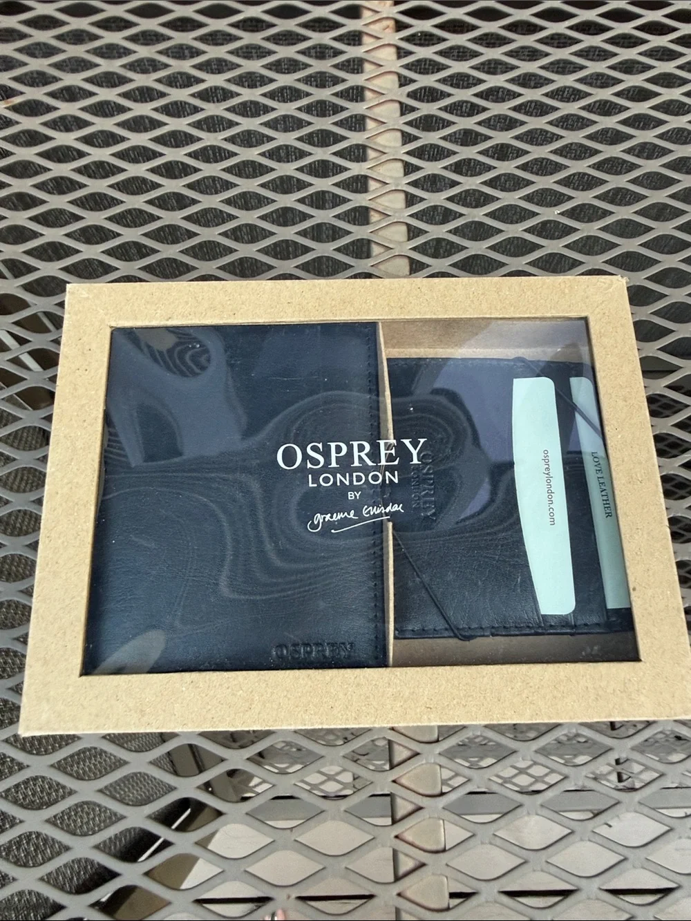 NIB OSPREY LONDON Leather Passport Holder and Cardholder Set